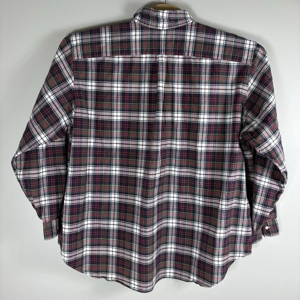 Ralph Lauren Mens 3XB Multicolor Plaid 100% Cotton Long Sleeve Button Down Shirt